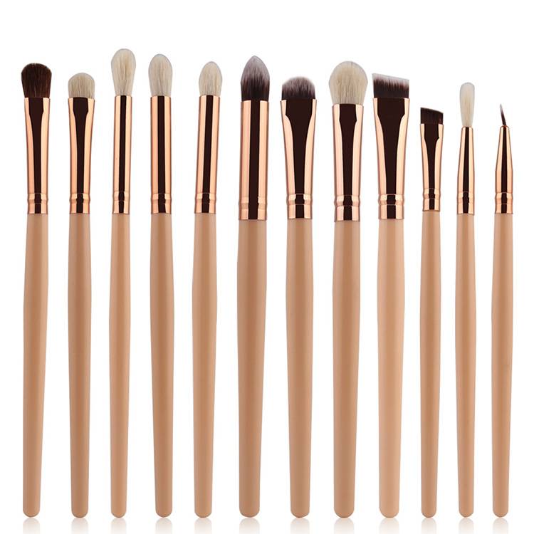 Professional Gold Rose Cosmetic Foundation Powder Concealer Eye Shadows makeup brush set